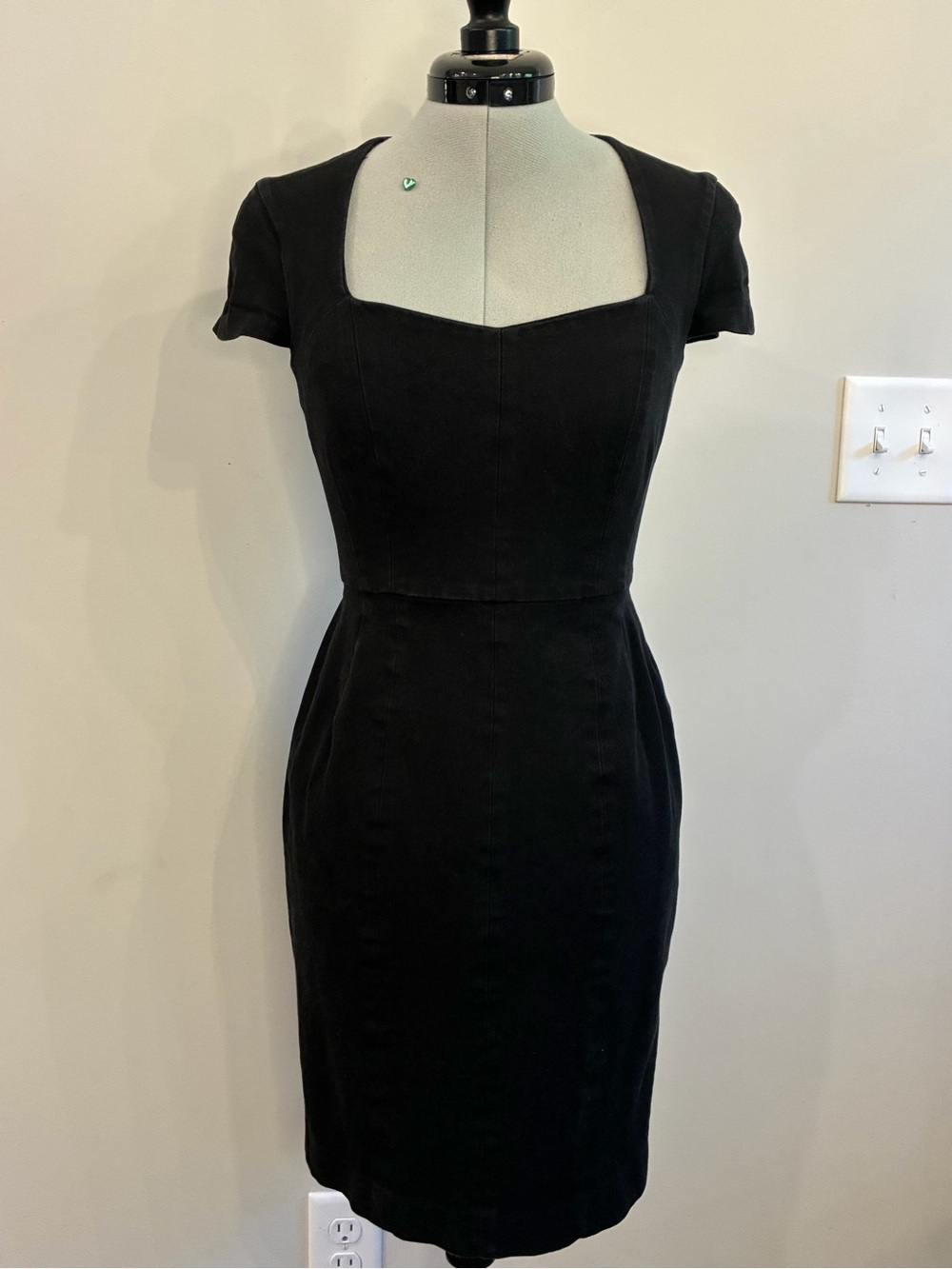 Banana Republic Black Square-Neck Sheath Dress